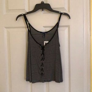 Striped flowy crop top
